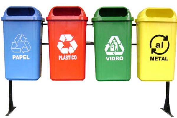Lixeira reciclável 50lts com suporte